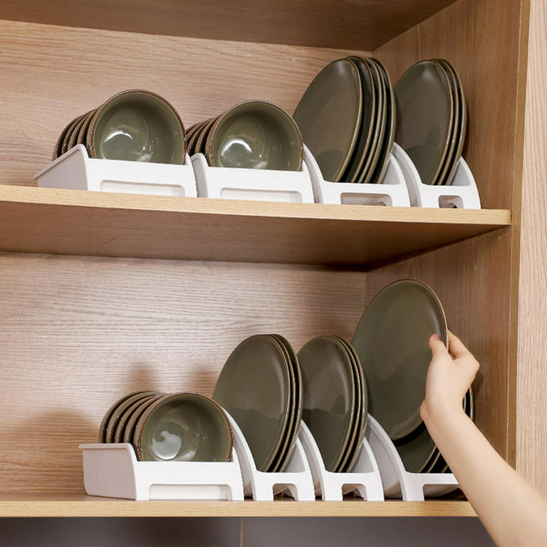 Plate Rack Cradle Storage Dinner Plate Holder for Cupboard Home Drawers
