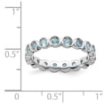 thumbnail image 2 of Sterling Silver Stackable Expressions Aquamarine Ring - 1.30 cwt - Size 10, 2 of 4