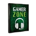 thumbnail image 3 of Stupell Industries Gamer Zone Headset Geometric Pattern Pixel Text Graphic Art Jet Black Floating Framed Canvas Print Wall Art, Design by Victoria Barnes, 3 of 5