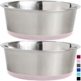 thumbnail image 1 of Juego de cuencos para perros Gorilla Grip de acero inoxidable 1,4 L x2, 1 of 9
