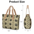 thumbnail image 3 of Tote Bag for Women - Paw Prints and Bones Shoulder Bag - Large Utility Work Duffle Bag with Zipper Handbag for Travel, Work, Sprots, 3 of 5