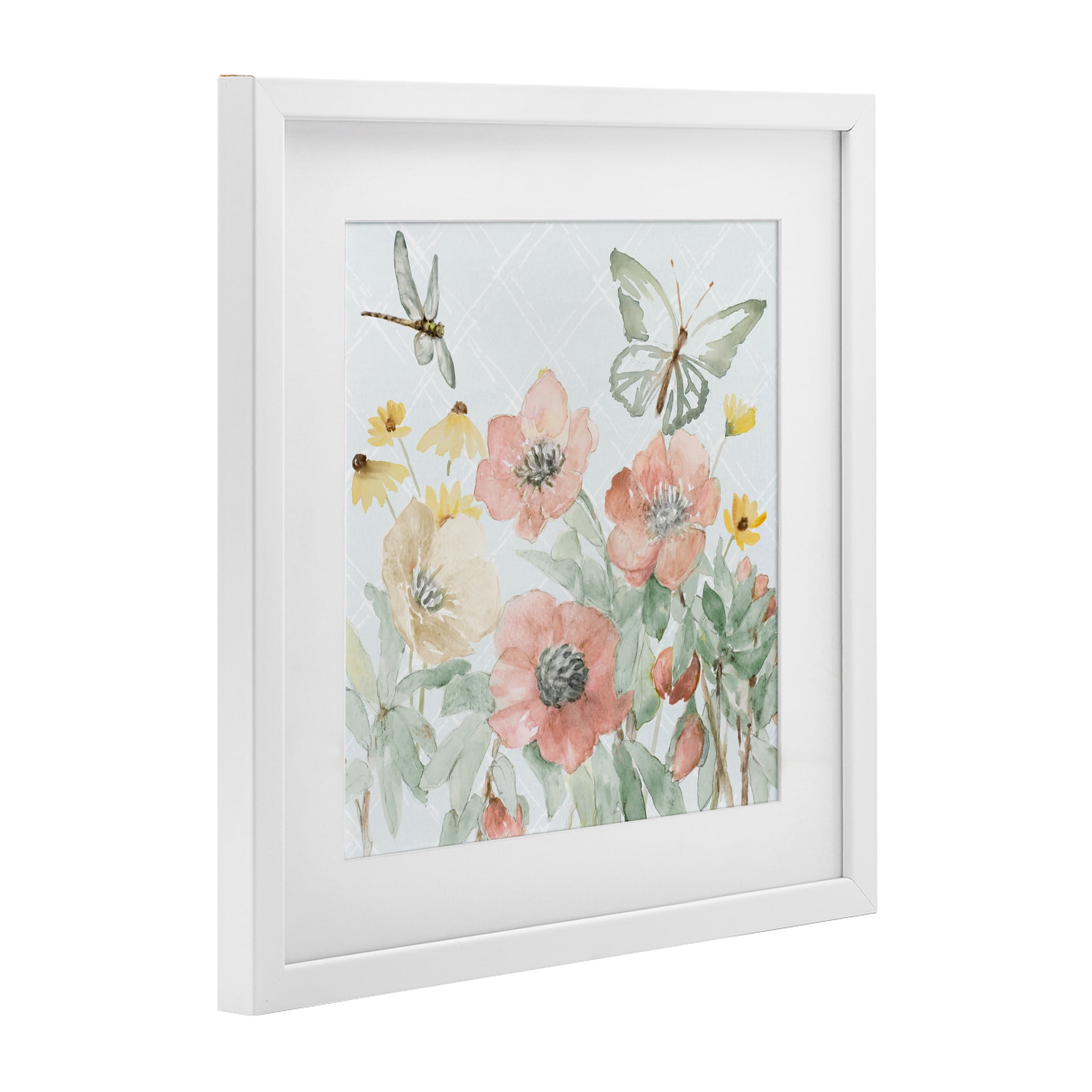 Stupell Industries Garden Joy Butterflies White Framed Print Under Glass, design by Lanie Loreth