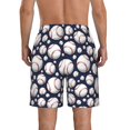 thumbnail image 3 of KLL Cute Basebal Men's Casual Summer Beach Shorts Hawaiian Shorts with Pockets-X-Large, 3 of 5