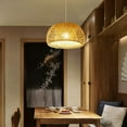 thumbnail image 3 of Fetcoi Wicker Rounded Pendant Light, 3 of 9