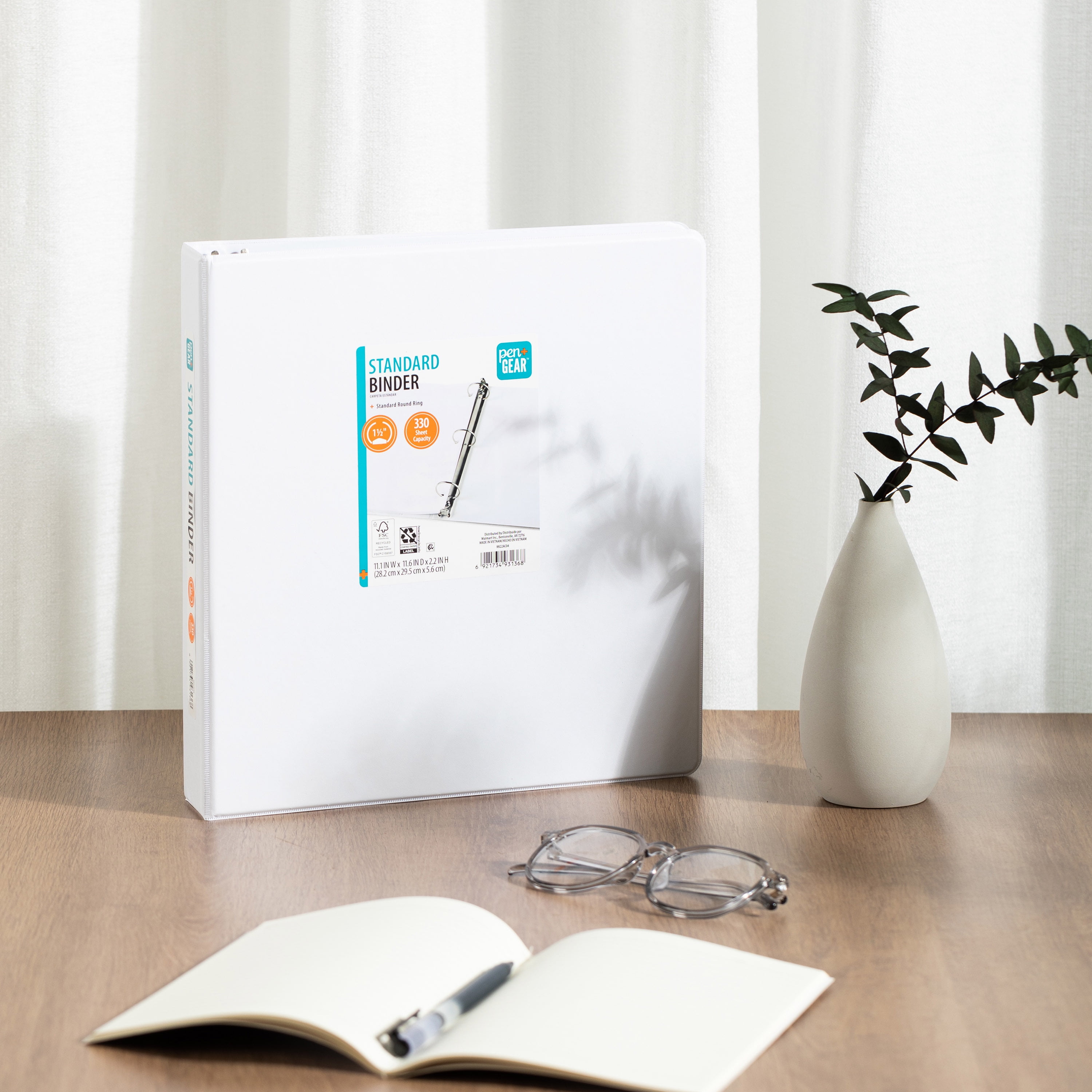 Pen+Gear O-Ring Economy Binder 1.5 Inch White 1 Count