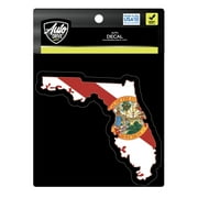 Auto Drive Florida State Vinyl Automotive Decal, Multicolor, 5” x 5.5”