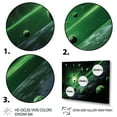 thumbnail image 3 of Designart "Cosmos Explosion Green and White II" Astronomy & Space Framed Wall Art - Modern White Planets Hallway Framed Wall Art Decor, 3 of 6