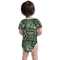 thumbnail image 3 of Xecao Green Snakeskin Pattern Baby Climbing Bodysuit Short Sleeve Onesie Unisex 0-12 Months Baby Shirt Newborn Outfits Crotch snap design-6 Months, 3 of 6