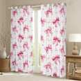 thumbnail image 2 of Manfei Pink Bowtie Girl Black Out Curtains, Princess Bowknot Ribbon Curtains Pack of 2 (42x63 Each), Chic Bow Knot Bedroom Curtains, Kawaii Room Decor, 2 of 6