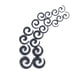 thumbnail image 1 of Tapones de oreja Zulema 9 pares de estiramiento 14G-00G negro, 1 of 5