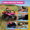thumbnail image 4 of Joyracer 24V Ride on Toys, 2 Seater 6-Wheel UTV Car, 4WD Ride on Dump Truck for Big Kids with Trailer Remote Control, Pink, 4 of 10