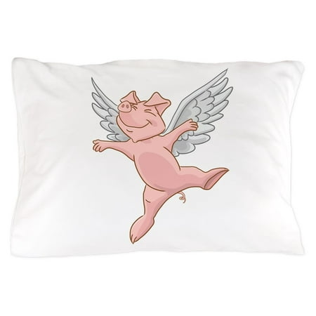 CafePress - Flying Pig - Standard Size Pillow Case, 20