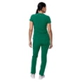 thumbnail image 2 of Adar Addition Go-Higher Scrub Set For Women - Notched V-Neck Scrub Top & Skinny Cargo Scrub Pants - A9600 - Hunter Green - XXS, 2 of 7