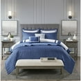 thumbnail image 6 of Madison Park King/Cal King All Season Comforter Set Coverlet Combo Set Collection with Decor Pillow 8-Piece Navy, 6 of 6