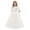 White, variant on Herrnalise Kids Girls Vintage Flower Lace 3/4 Sleeves Formal Wedding Party Dance Dress