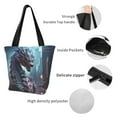 thumbnail image 3 of Kdxio Urban Mechanical Dragon Women Reusable Grocery Bags Foldable Ripstop,Reusable Shopping Bags for Shopping,Gym,Gift, 3 of 5