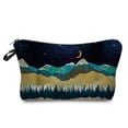 thumbnail image 1 of Bolsas de cosméticos de alta calidad para mujer, neceser para maquillaje estampado, diseño de Ukiyoe, bolsa de almacenamiento de Loto Azul, estuches para lápices de paisaje qiuyongming unisex, 1 of 2
