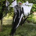 thumbnail image 4 of PEIXUN Halloween Hanging Skeleton & Decor Light Up With Glowing For Outdoor Yard Porch Scene Decoration Set, 4 of 8