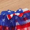 thumbnail image 7 of CAUYDY 4th Of July Toddler Girl Outfits Flag Print Short Sleeve Top Set Patriotic Clothes 3 6 9 12 18 24 Months 2T 3T 4T (Sizes 12-18 Months,White), 7 of 7