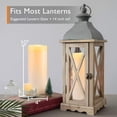 thumbnail image 4 of Homemory Flameless Pillar Candles, Waterproof Outdoor, Timer, Battery Operated, Flickering LED, Large 10 x 4 Inch, Set of 2, 4 of 7