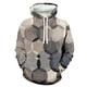 thumbnail image 5 of Sudadera con capucha con estampado geométrico 3D clásico para hombre y mujer, sudadera con capucha de manga larga con cordón, informal, holgada, para la calle, 5 of 5