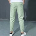 thumbnail image 4 of Bmisegm Boys Pants Casual Jogger Loose Fit No Tie Elastic Waist Lightweight Summer Outfits Trousers for Kids Age 4-12, 4 of 7