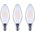 thumbnail image 2 of EcoSmart 40-Watt Equivalent B11 Candle Dimmable Energy Star Frosted Glass Filament Vintage LED Light Bulb Daylight (3-Pack), 2 of 4