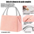 thumbnail image 3 of Bento Box, Loncheras, Fiambrera Cajas Bento, Lunch Box con Cuchillo 3 Compartimentos con Bolsa del Almuerzo, Tenedor, Taza, Apto para Microondas (Rosa), 3 of 3