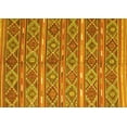 thumbnail image 1 of Ahgly Company Machine Washable Indoor Rectangle Oriental Yellow Traditional Area Rugs, 7' x 10', 1 of 4