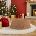 thumbnail image 4 of HONMEET Easy Assembly Christmas Tree Collar with Woven Rope Farmhouse Style Base Cover, 4 of 7