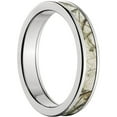 thumbnail image 3 of 4mm Half-Round Titanium Ring with a RealTree Snow Camo Inlay, 3 of 3