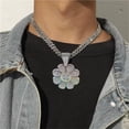 thumbnail image 3 of Sunflower Cute Smiling Face Necklaces,Hip Hop Necklace Personalized Chain, 3 of 6