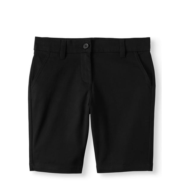 Wonder Nation Girls 416 School Uniform Stretch Twill Bermuda Shorts