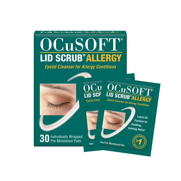 OCuSOFT Lid Scrub Allergy Eyelid Cleanser 30CT