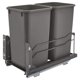 thumbnail image 1 of Bote de Basura Extraíble Doble Rev-A-Shelf 27qt 12.5gal Gris Orion, 1 of 9