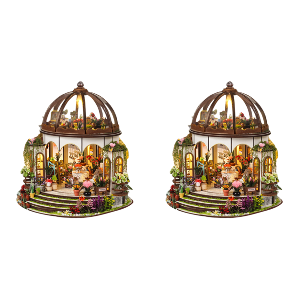 Kit Casa Muñecas en Miniatura Mini Con Jardín 3D (inglés)