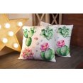 thumbnail image 2 of Set of 2 Watercolor Succulents Plantspebble Stonescactushandpainted Iclipart Isolated Throw Pillow Covers 18X18 Inch Decorative Pillow Cases for Couch Bedroom Living Room, 2 of 6