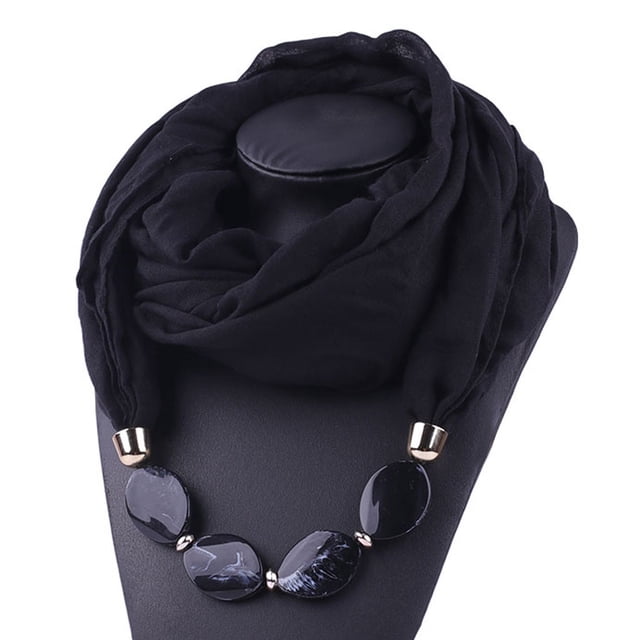 DPTALR Femmes Collier Pendentif en Coton et Lin Foulard Style Ethnique Collier Doux Foulard