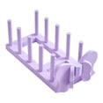 thumbnail image 1 of Escurreplatos de madera, soporte compacto para platos, ahorra espacio y expositor de vajilla. Púrpura, 1 of 9