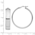thumbnail image 2 of Leslie's Real 14kt White Gold 7.75mm High Polished Hoop Earrings; for Adults and Teens; for Women and Men, 2 of 2