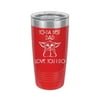 Yo-Da Best Dad Love You I Do - Engraved 20 oz Tumbler Mug Cup Unique Funny Birthday Gift Graduation Gifts for Women Fathers Day Dad Papa Pops best buckin Star Wars Yoda (20 Ring, Red)