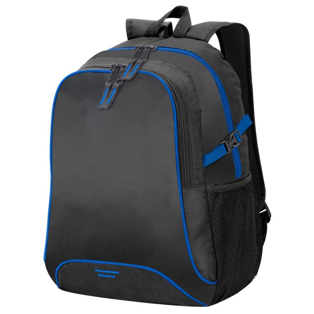 Shugon - Mochila básica Modelo Osaka (30 litros) (Paquete de 2) (Negro/Azul royal)