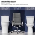 thumbnail image 5 of 19 in. ADA Toilet 1.0/1.28 GPF Dual Flush Comfort Height 1-Piece Toilet Elongated Toilet in White with Soft Close Seat, 5 of 12