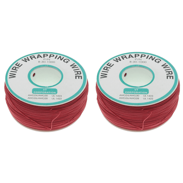 Cable 250M 30AWG OK Cable sólido de cobre estañado envoltura electrónica rojo