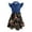 Black, variant on YiZYiF Girls Denim Floral Prints Casual Dress Summer Daily A-line Dress Navy Blue 6