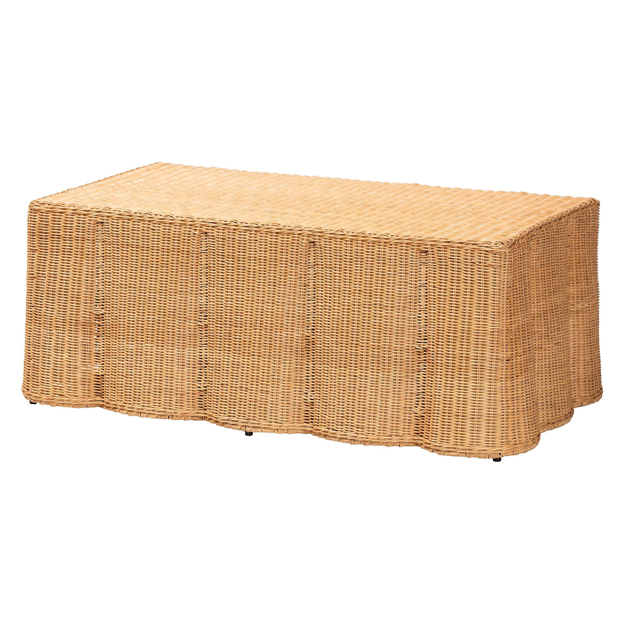 bali & pari Palm Boho Coffee Table, Light Honey