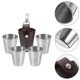 thumbnail image 4 of BRIGHTFUFU 1 Juego de tazas para beber de acero inoxidable, tazas portátiles para Picnic, copas para vino blanco, vasos de cerveza con manga, 4 of 7
