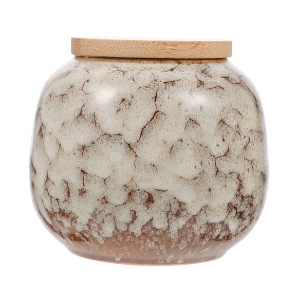 Tea Jar White Ceramic 1Pack 3.1x3.1x3.1in