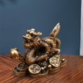 thumbnail image 2 of Chinese Feng Shui Dragon Statue for Luck Success Decoration Luck Success Office Decoration Bronze, 2 of 8