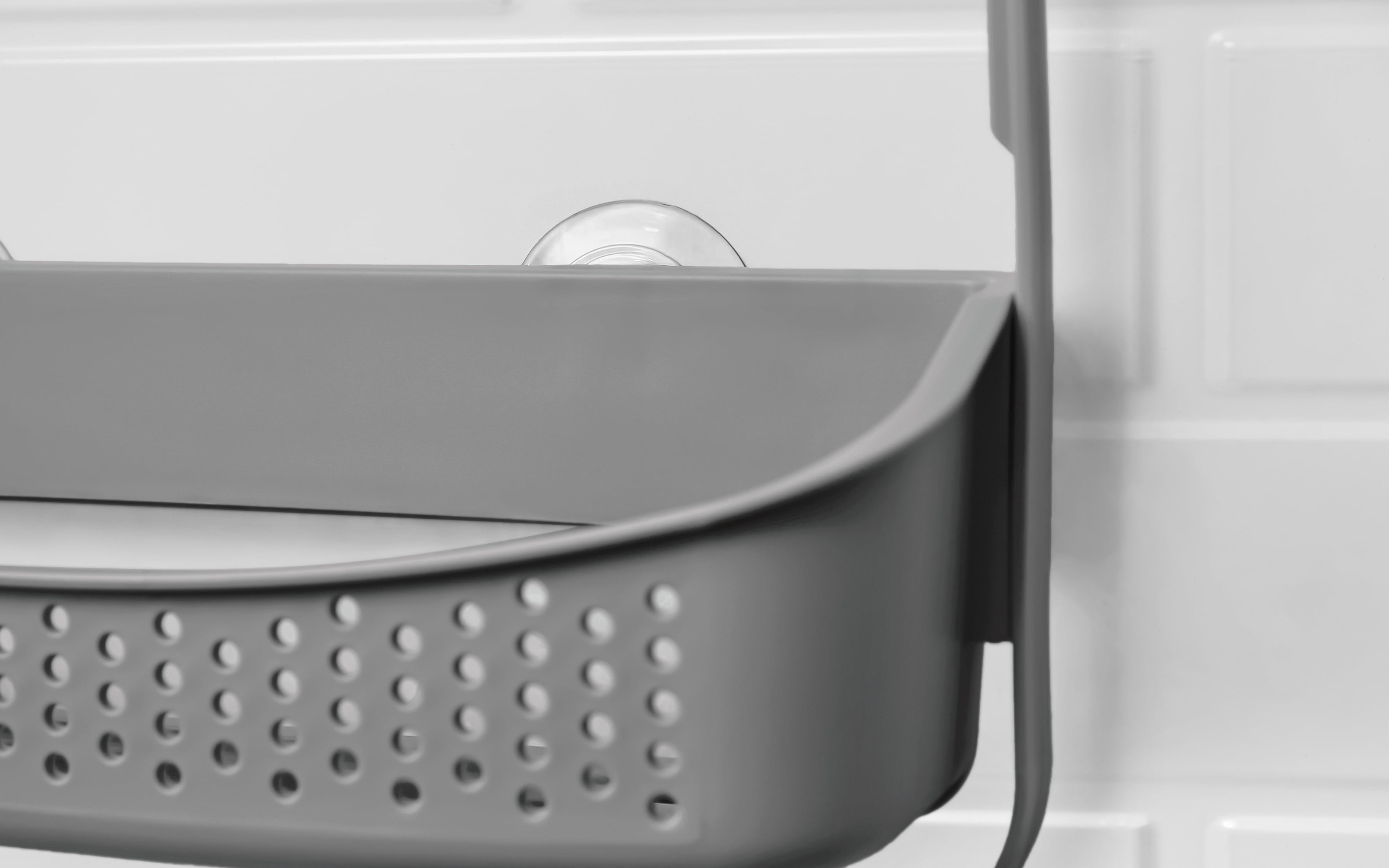 Purehaven Home Shower Caddy and Bath Accessory Set for College Dorms and Apartments, Grey